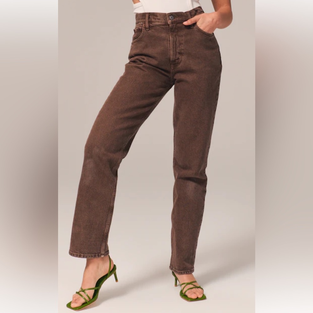 Abercrombie brown 90s relaxed jean